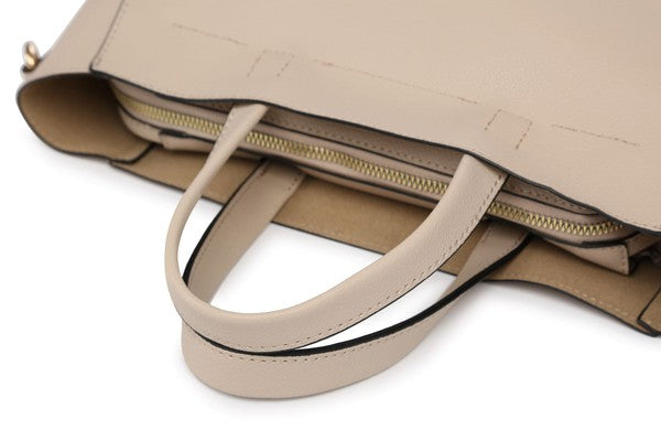 Women Tote purse crossbody W inner detachable bag