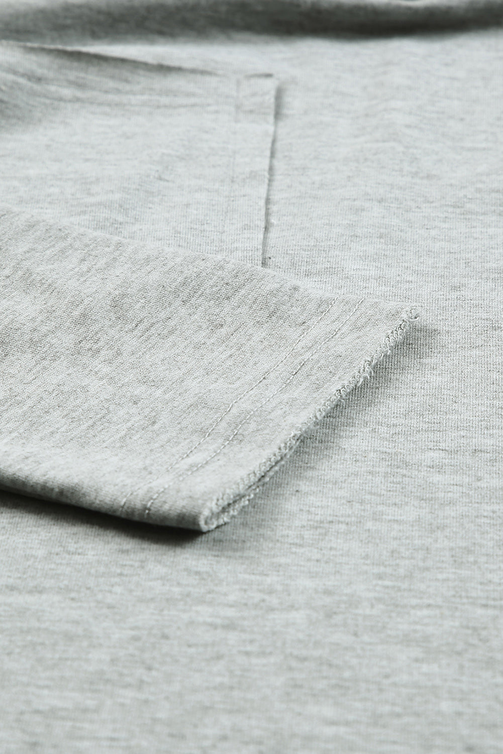 Gray Pocketed Oversized Drop Sleeve Top