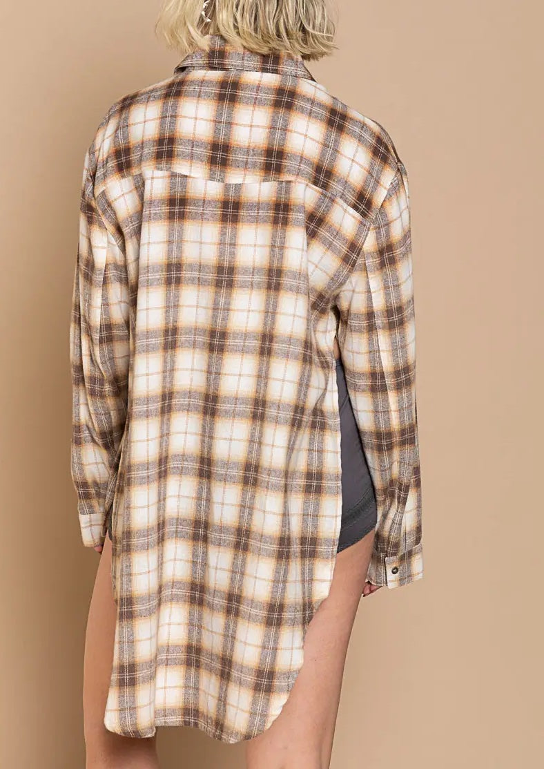 Pol Clothing Tie Flannel Shirt