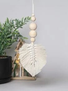 1 pc Beaded Woven Leaf Hanging