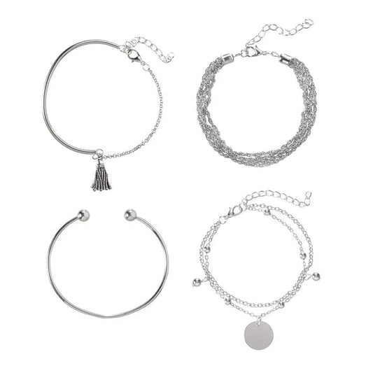 Silver 4 Piece Bracelet