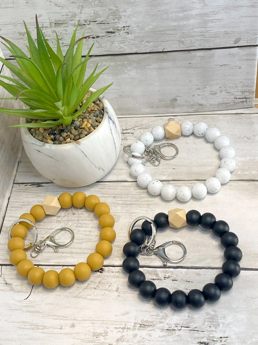 Natural Toned Wristlet Key Rings