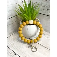 Natural Toned Wristlet Key Rings